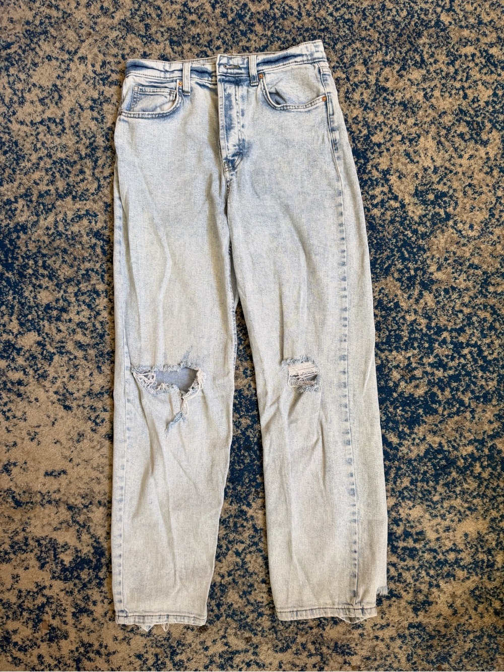 Wild Fable Light Wash Distressed High-Rise Straight Women’s Jeans 8
